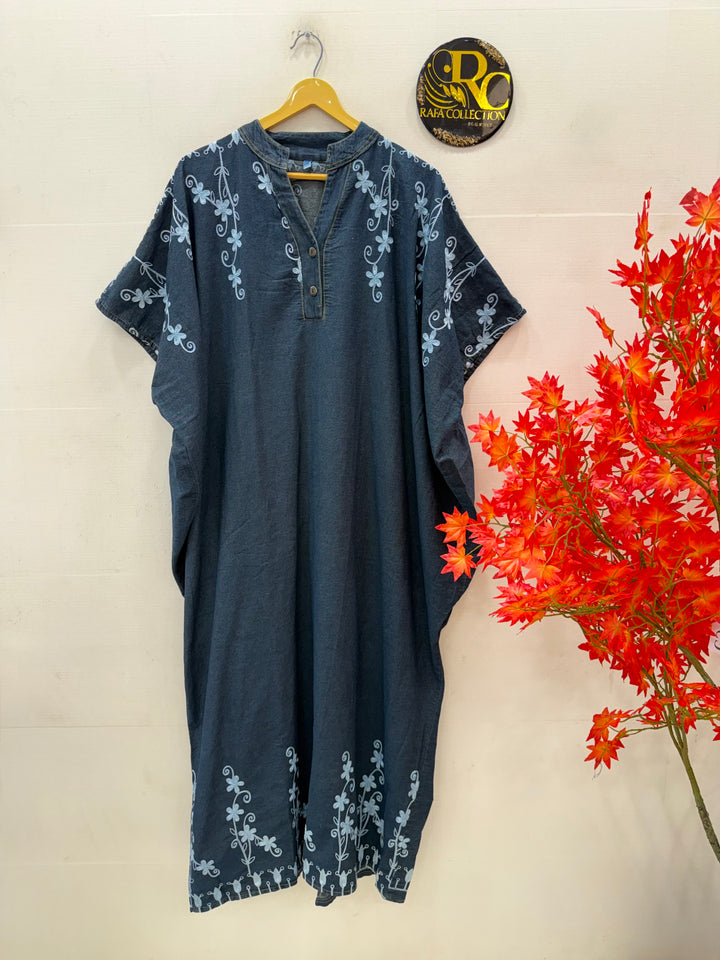 Denim long kaftan