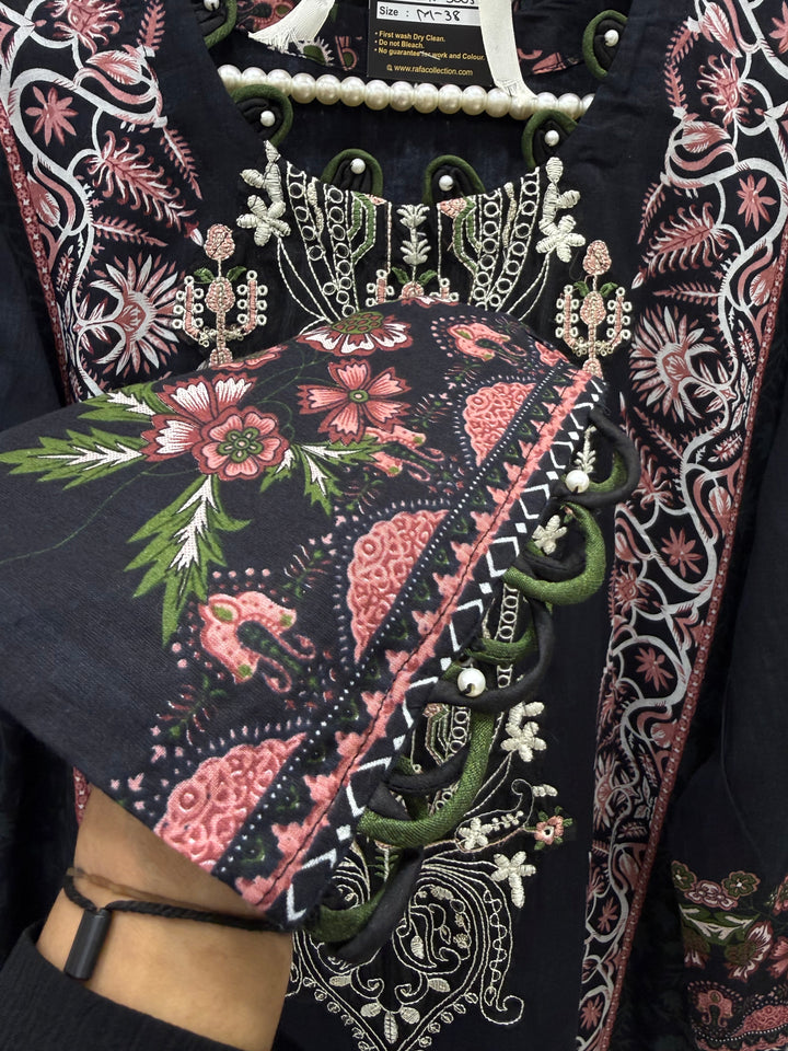 Pakistani patch work suit 3005