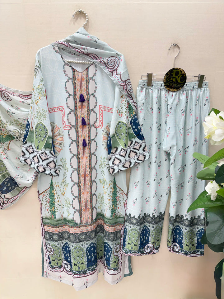 Printed long kaftan