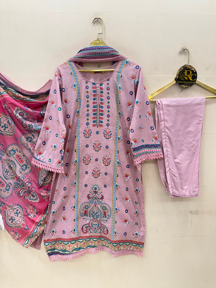 Semi Cotton printed Suits