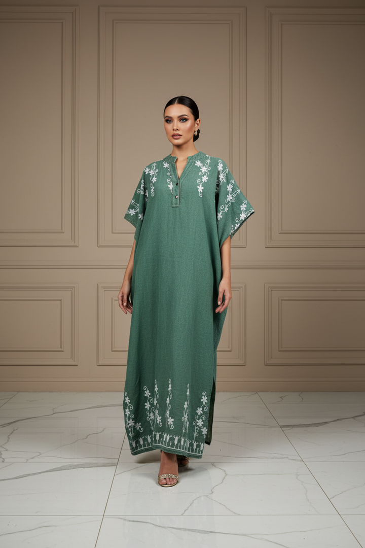 Denim long kaftan