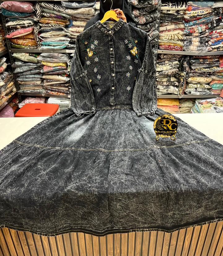 Denim long dress 2773