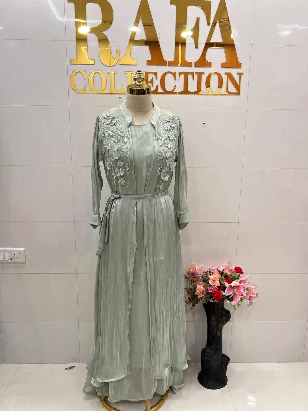 Shimmer shrug gowns 837