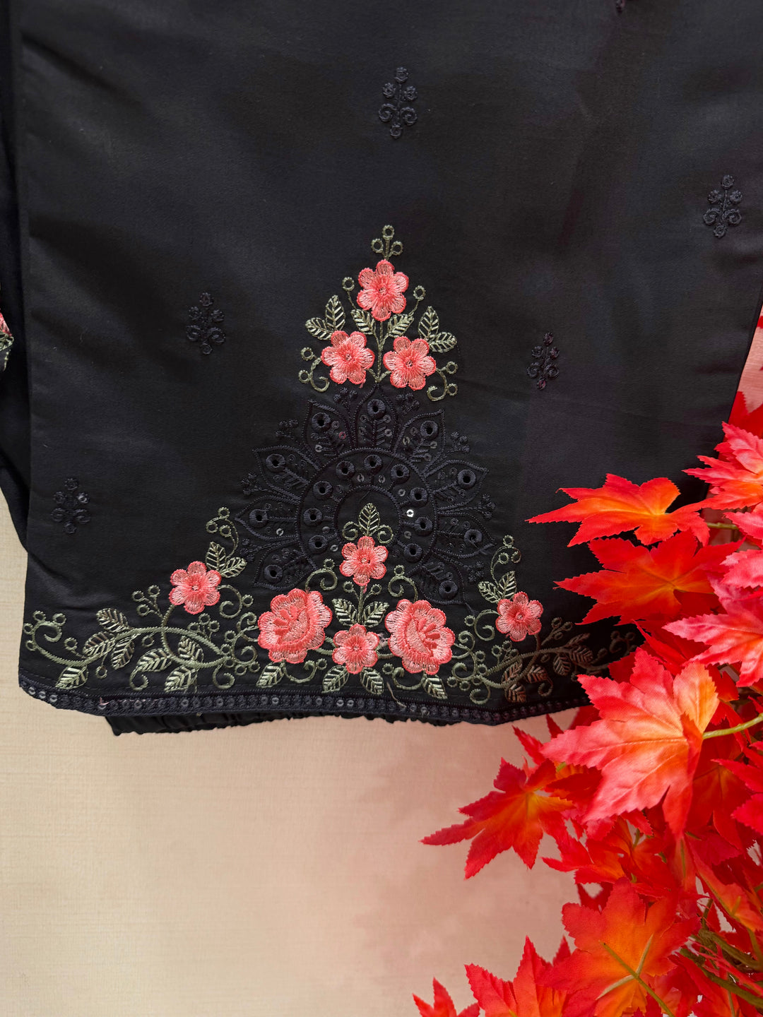 Cotton embroidered suits