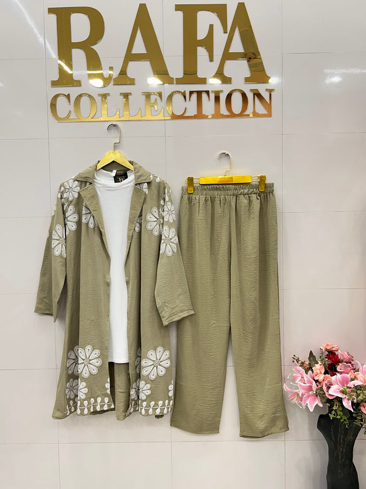 Imported crinkle Co-ord sets 3114