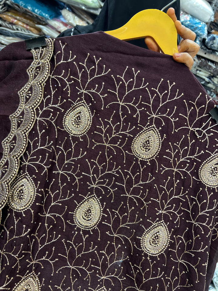 Zari thread work unstitched suits 1828514