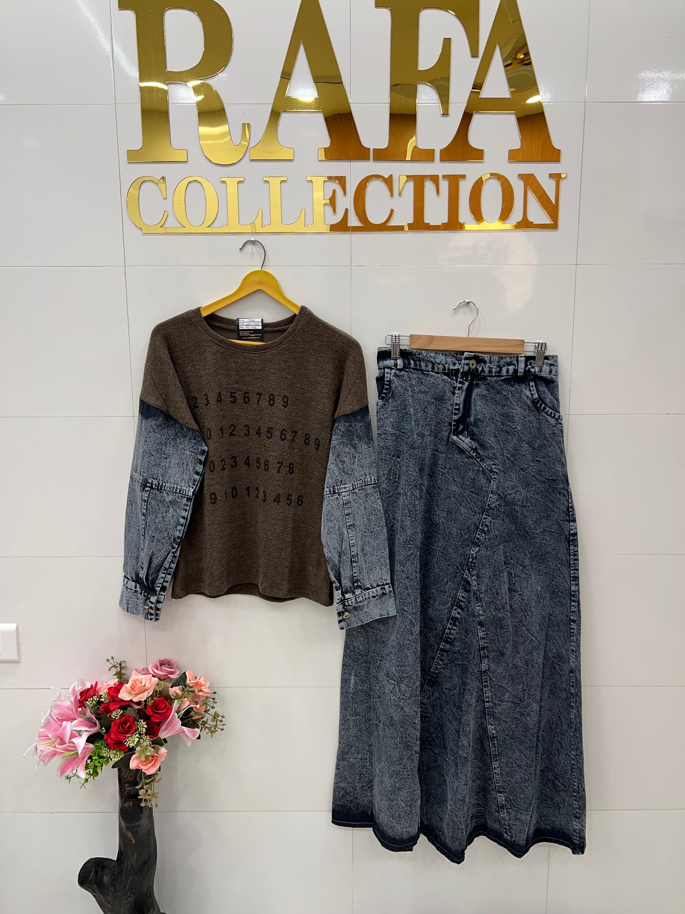 Denim skirt sets 7134