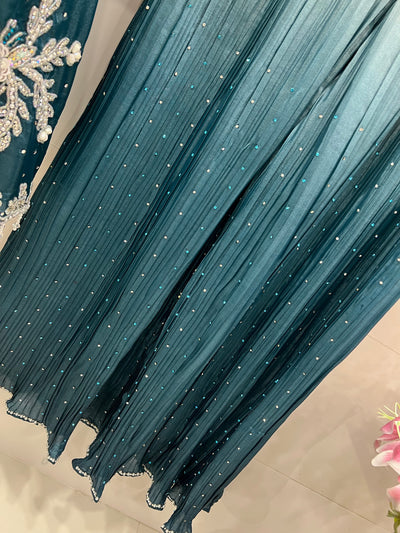 Bridal Elegance Pearl-Work Kurti & Plazzo Set 2817