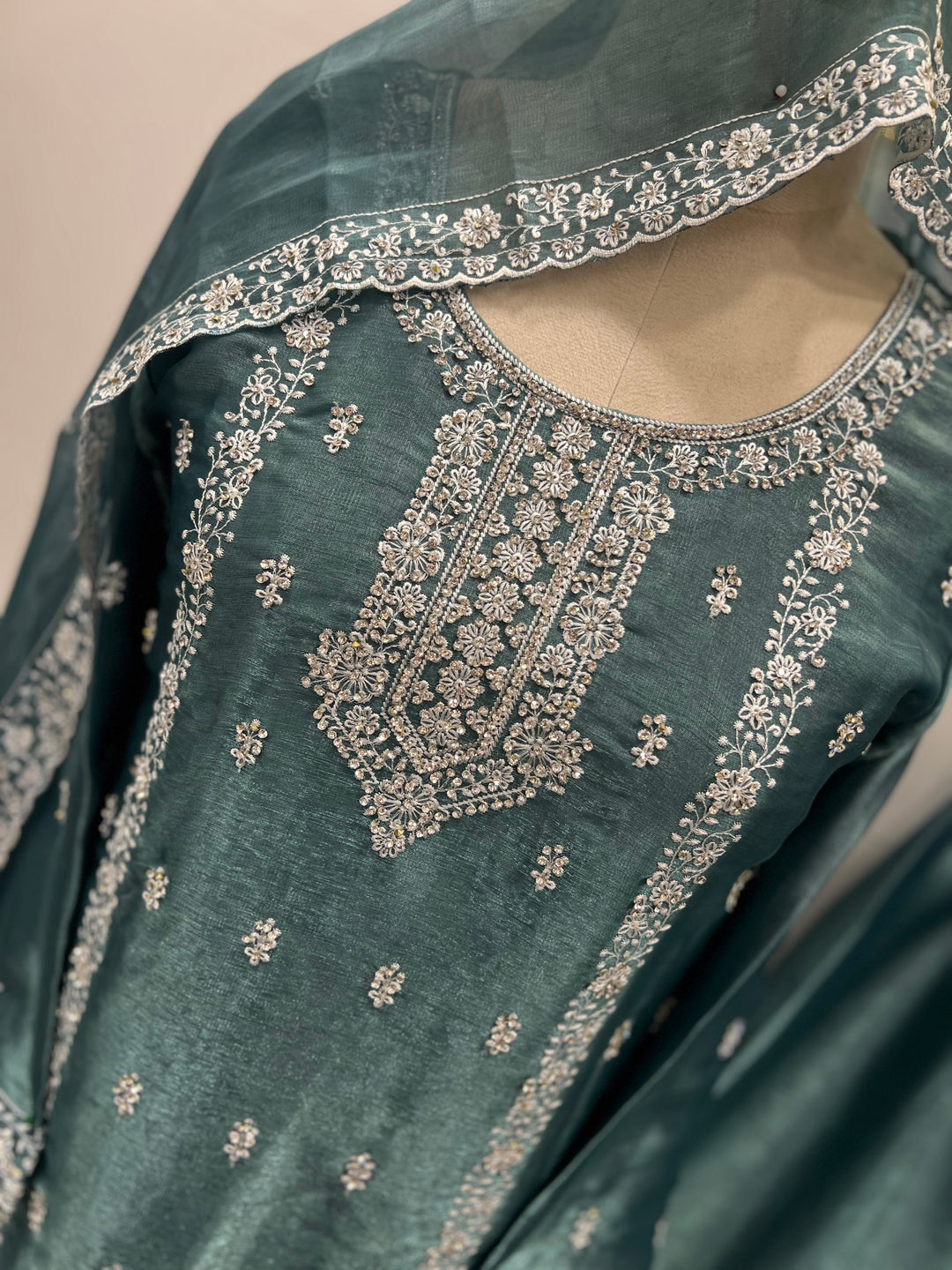 Shimmer organza suits