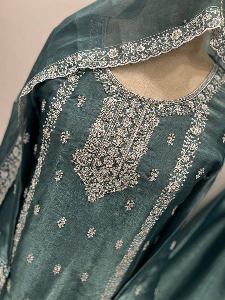 Shimmer organza suits