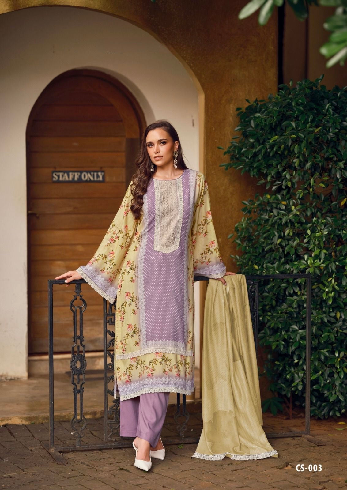 Cross stitch unstitched suit 2225