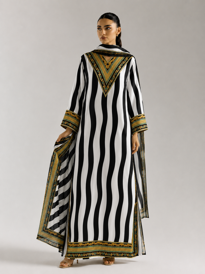 Printed pakistani long kaftans
