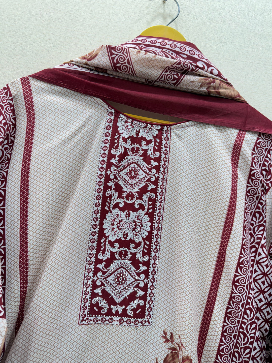 Semi cotton printed suits 8800