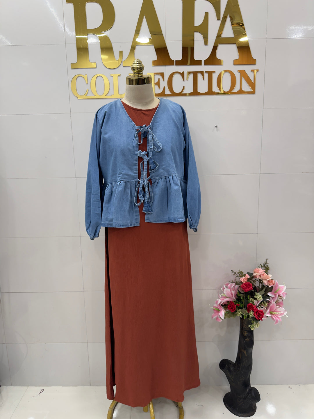 Denim 2 piece dresses