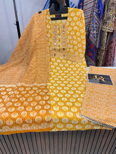 Cotton kurti pant set