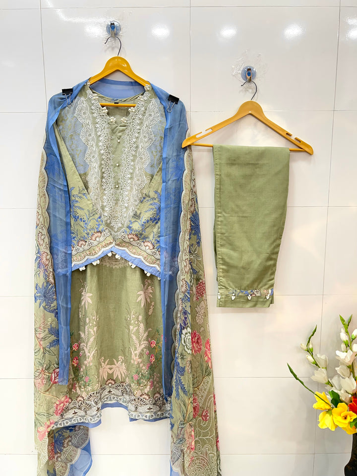 Pakistani pearl embellished suits 2745