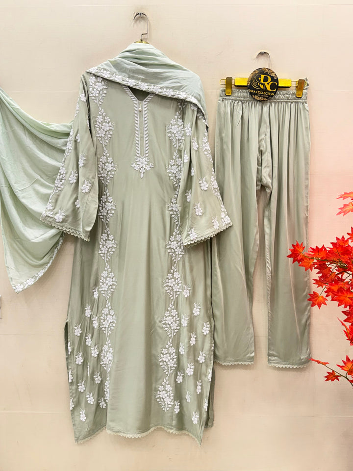 Lucknawi Long kaftan Suits