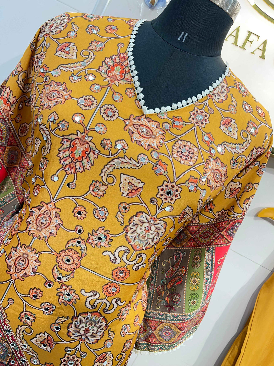 Saachi Mirror Work Kaftan Suit 1847