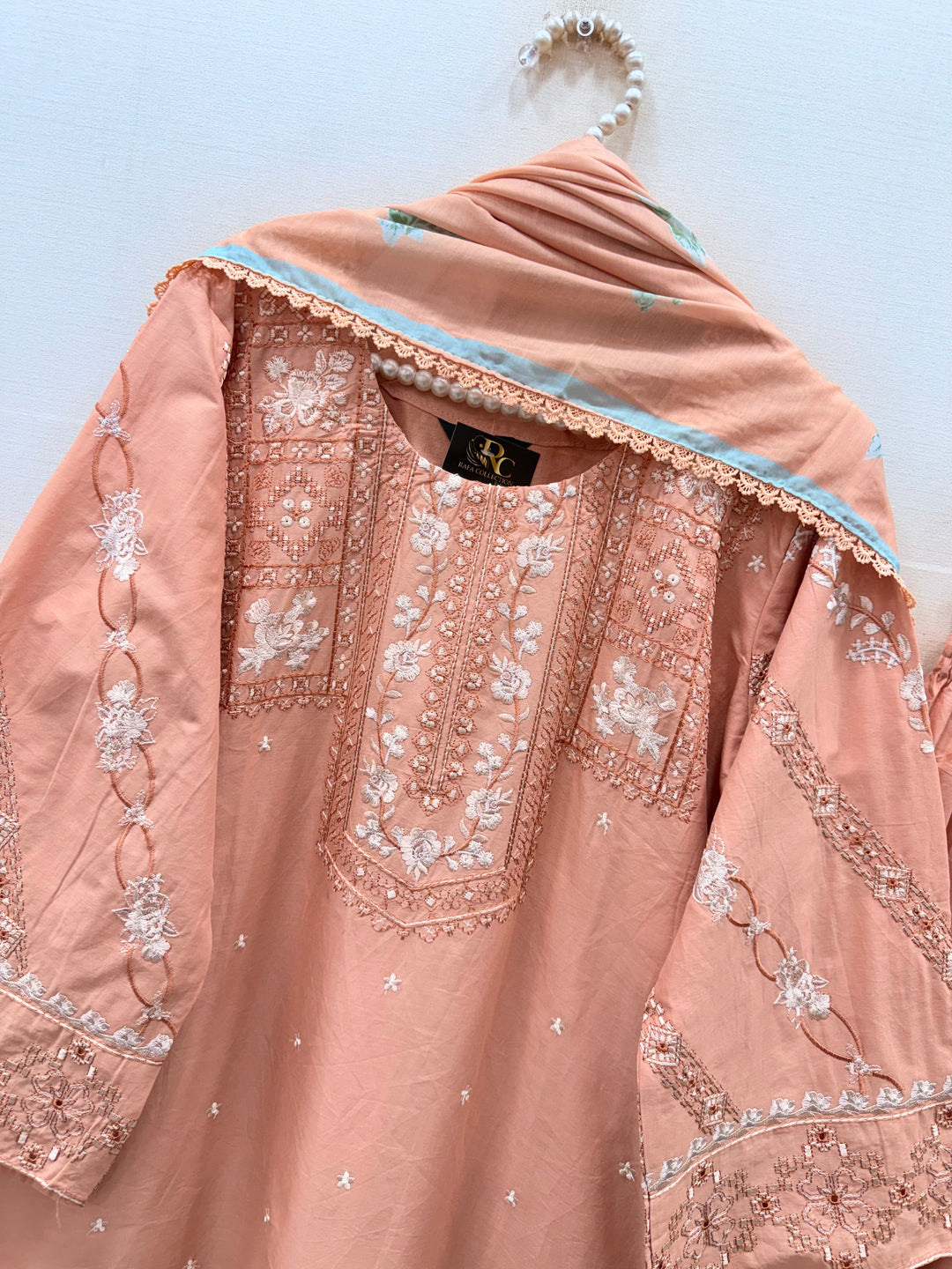 Cotton embroidered suits