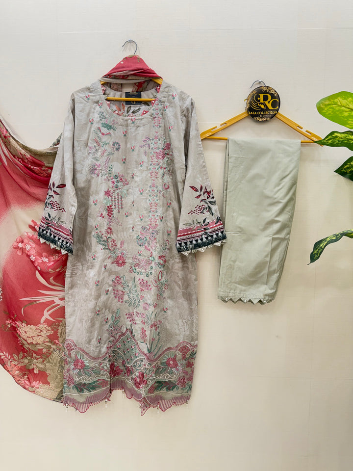 Embroided cotton Suits 2575