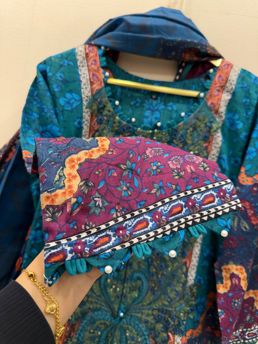 Cotton patch work suits for women 3006