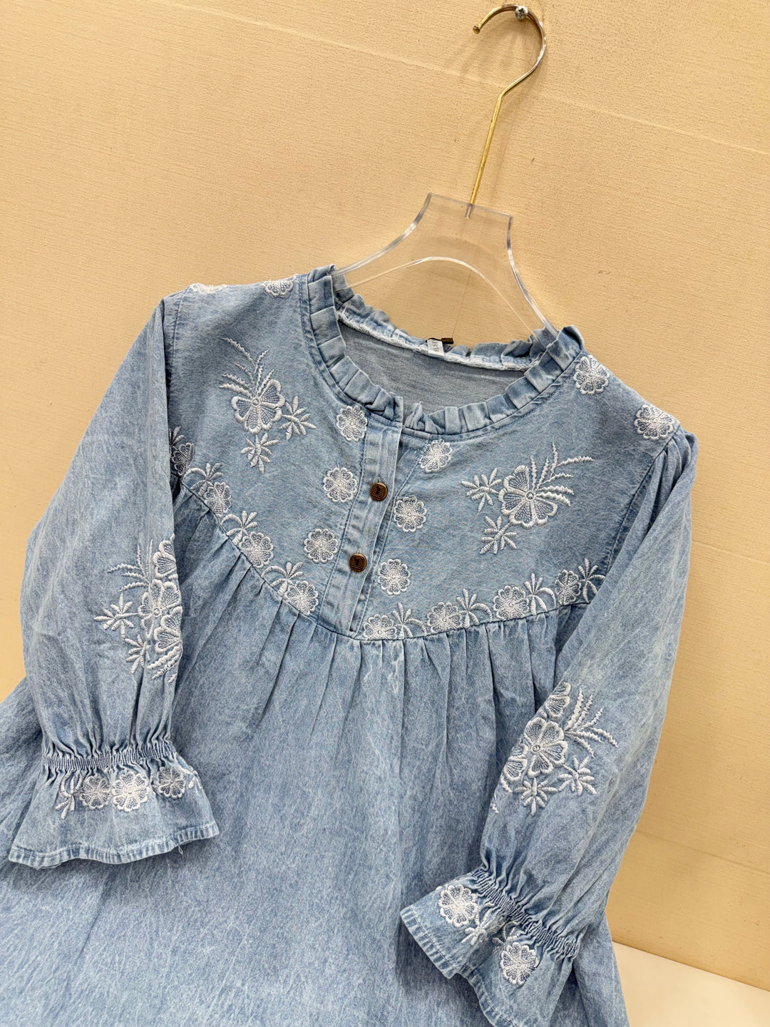 Denim long dress