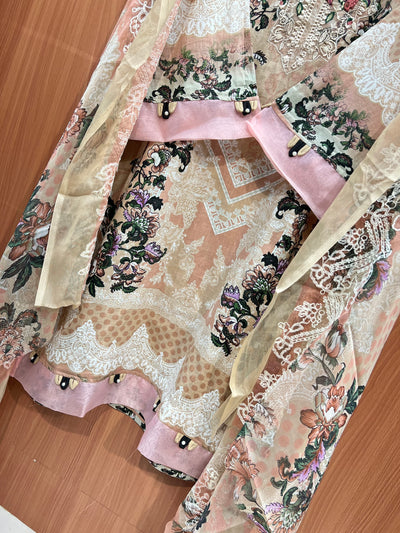 Pakistani patch work suit 2542