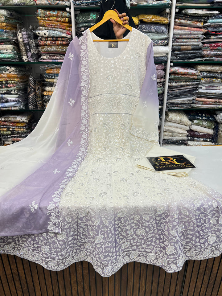 Semi stitch wedding gown 17395