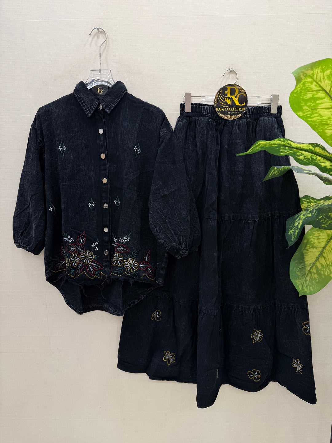 Denim skirt sets