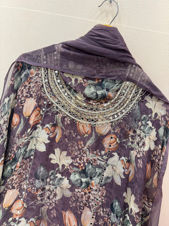Organza unstitched suits