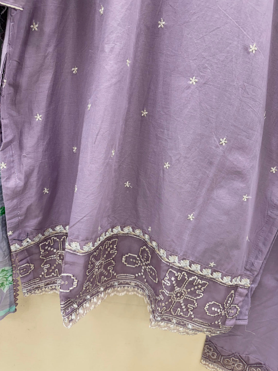 Cotton embroidered suits