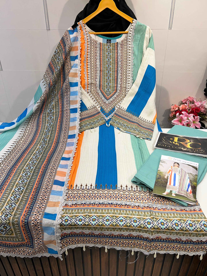 LUXURIOUS LAWN SUITS 3622