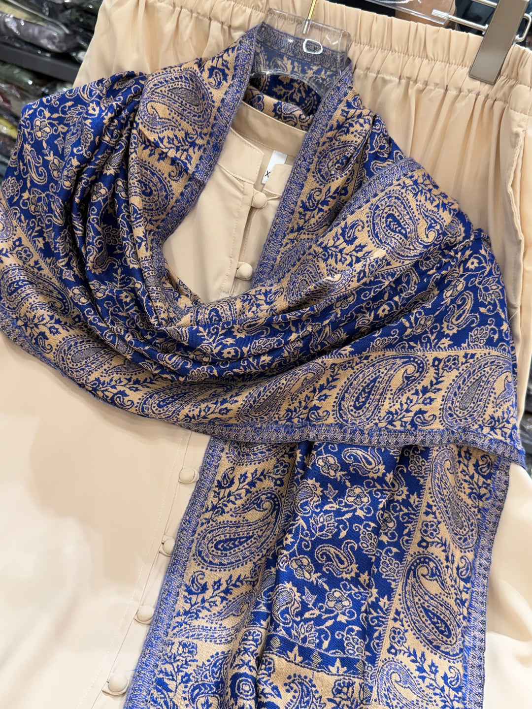 Pashmina shawl sets cream