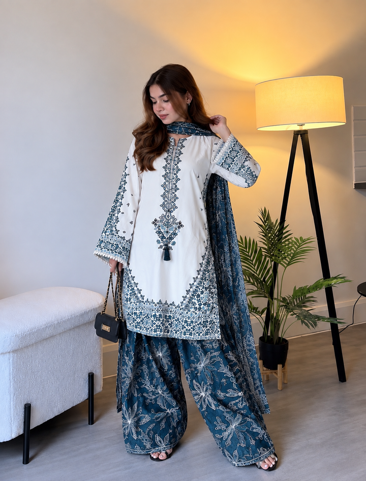 Embroidered Farshi Salwar Suits