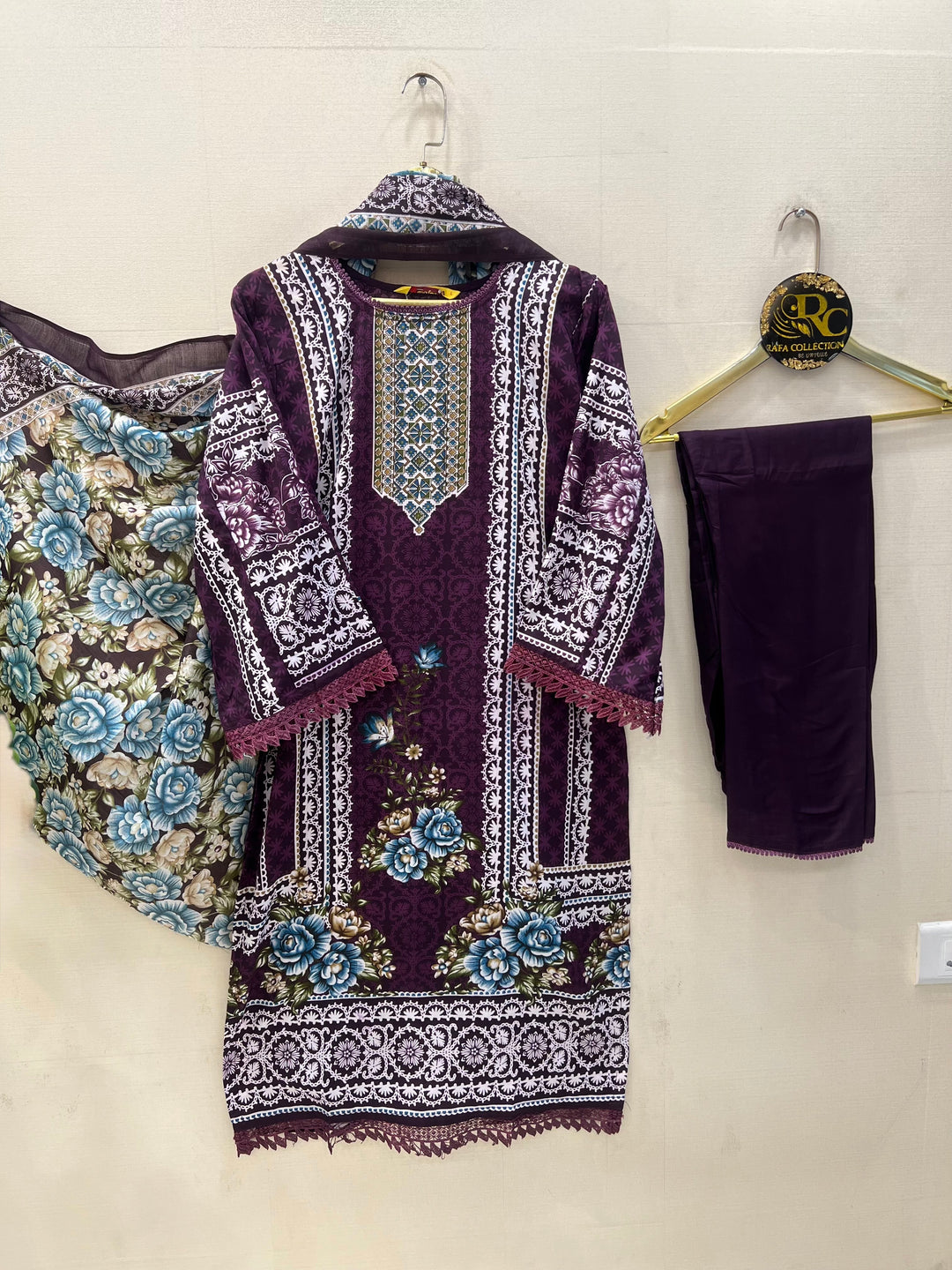 Semi Cotton printed Suits