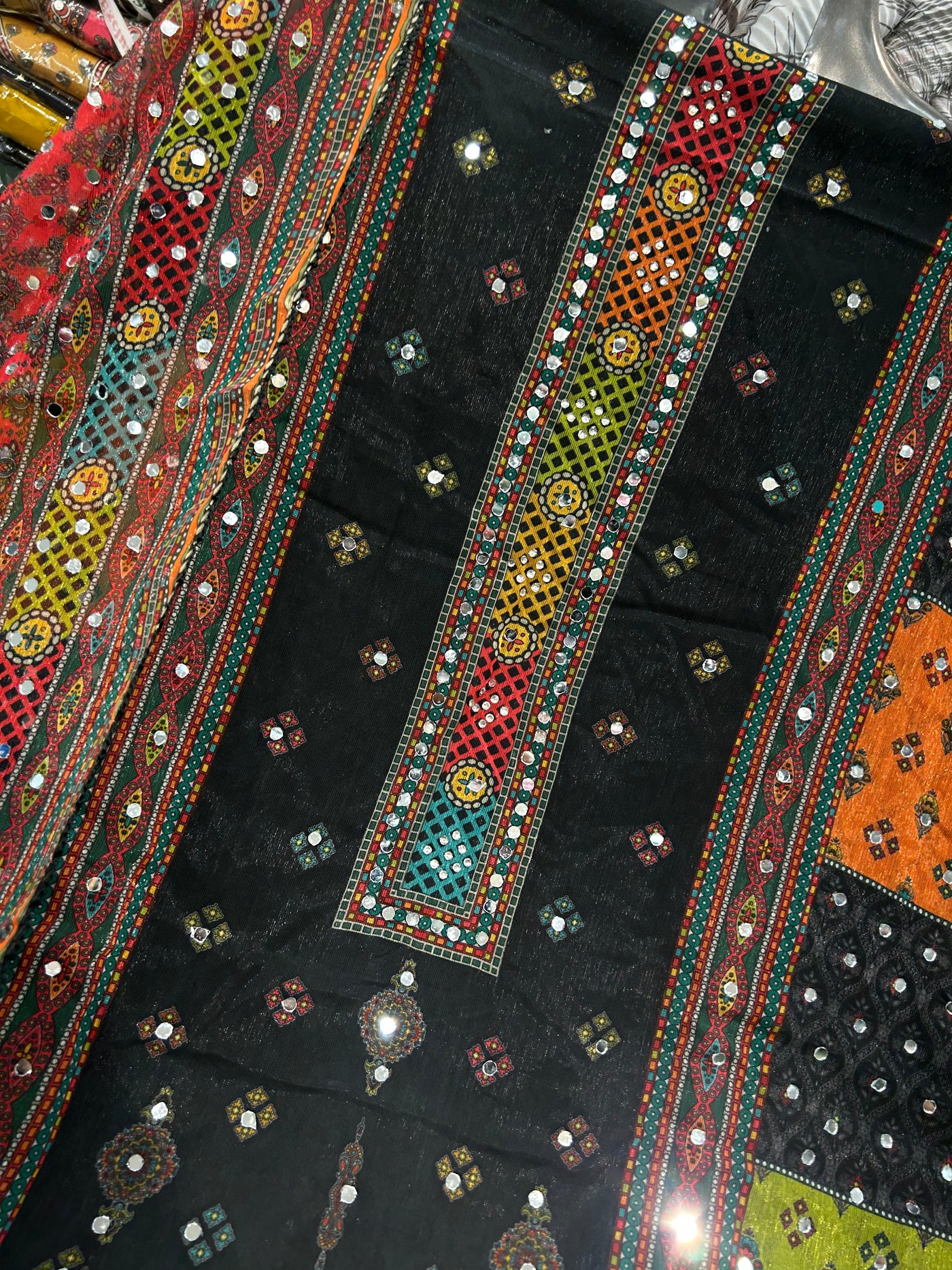 Organza Mirror work suit 1308