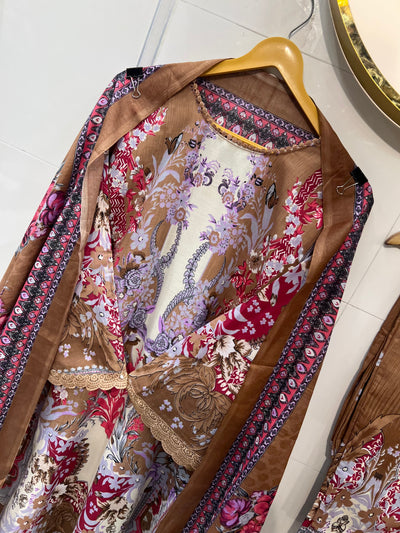 Semi cotton palazzo suits 2299