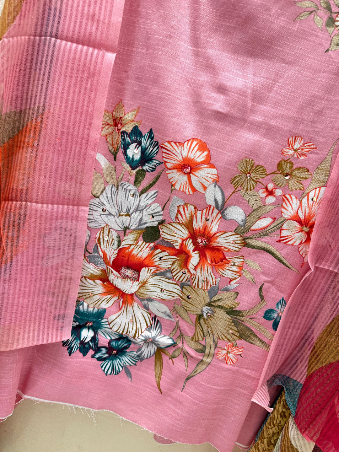 Semi Cotton Unstitched Suits
