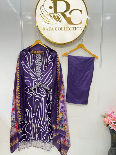 Semi Cotton Patch Work Suits 2346