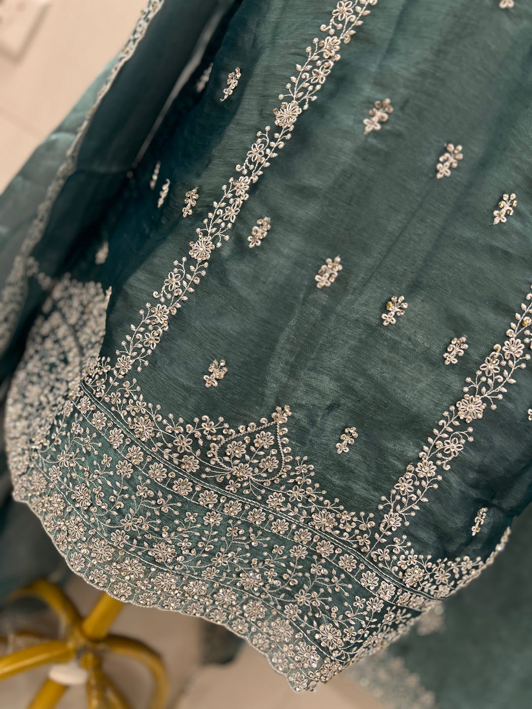 Shimmer organza suits