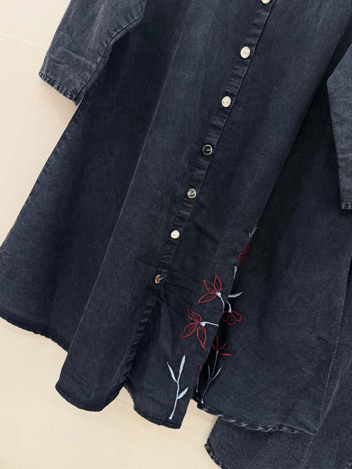 Denim embroidered co-ord sets