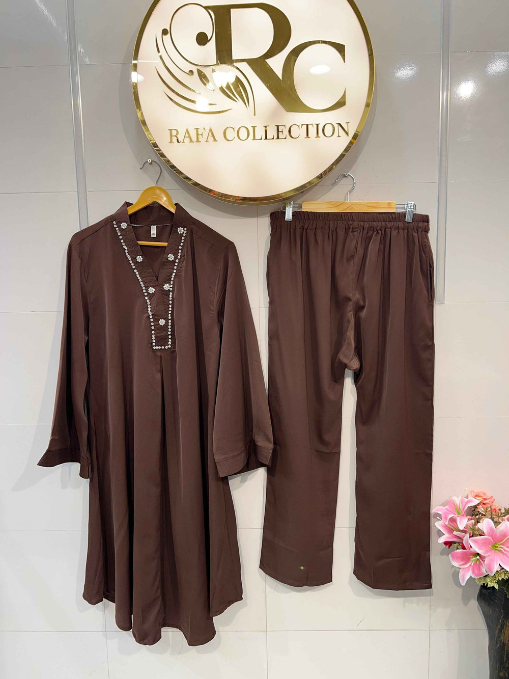 Imported satin co-ord set 2180