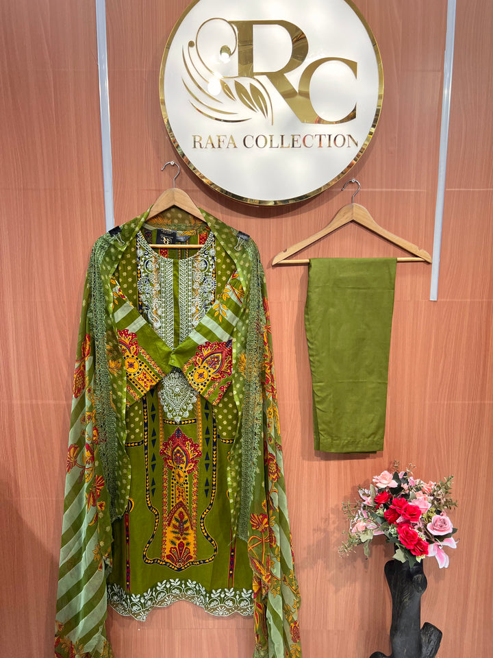 Cotton Embroidered suits 2541