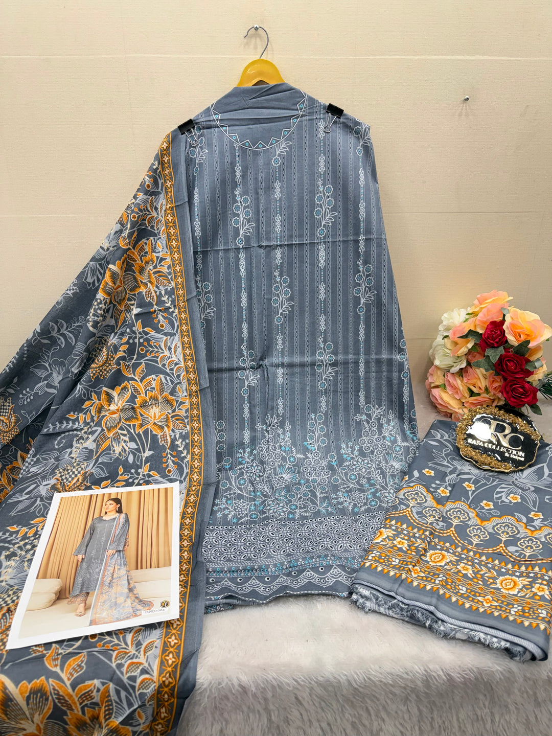 Cotton printed unstitched suits