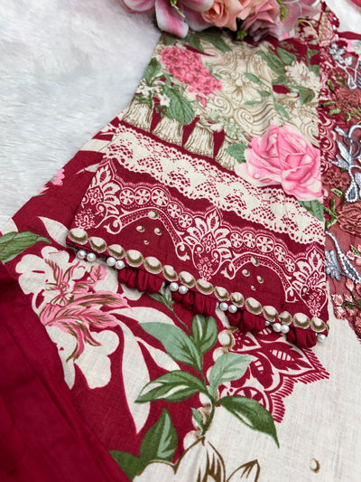 Luxury Pearl Embellished Pakistani Suits 2592