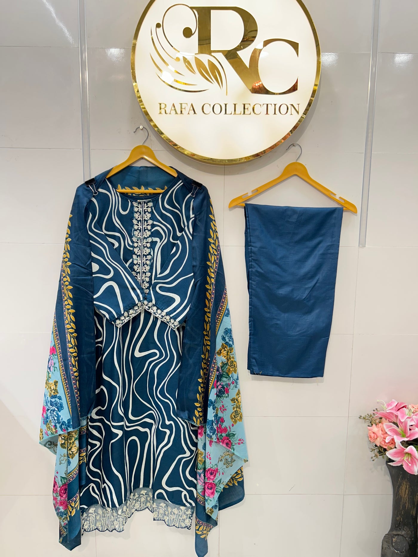 Semi Cotton Patch Work Suits 2346