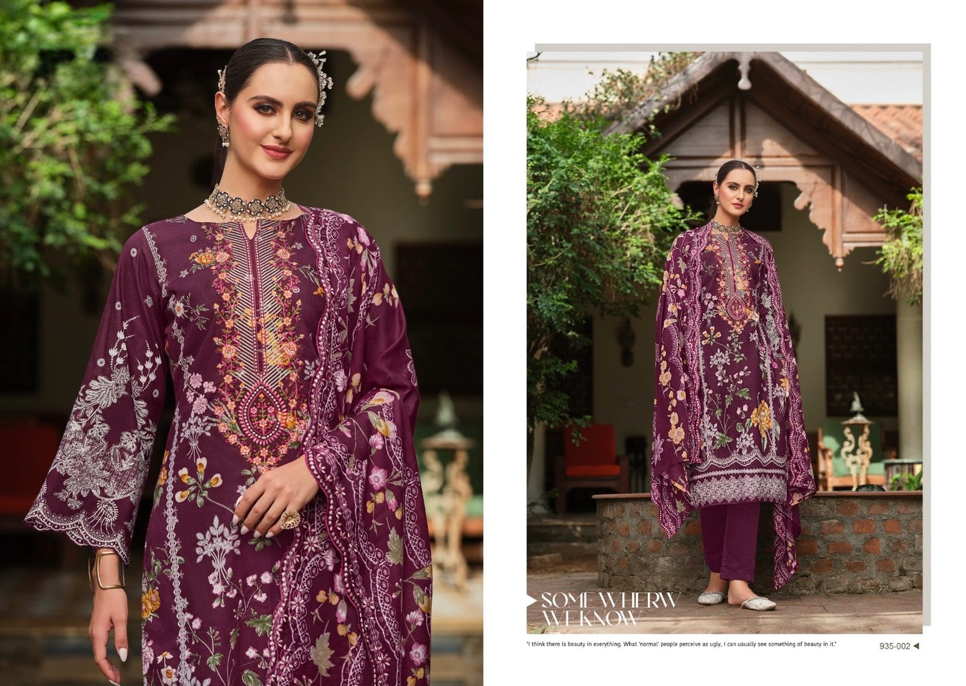 Cotton embroided dupatta collection 1707