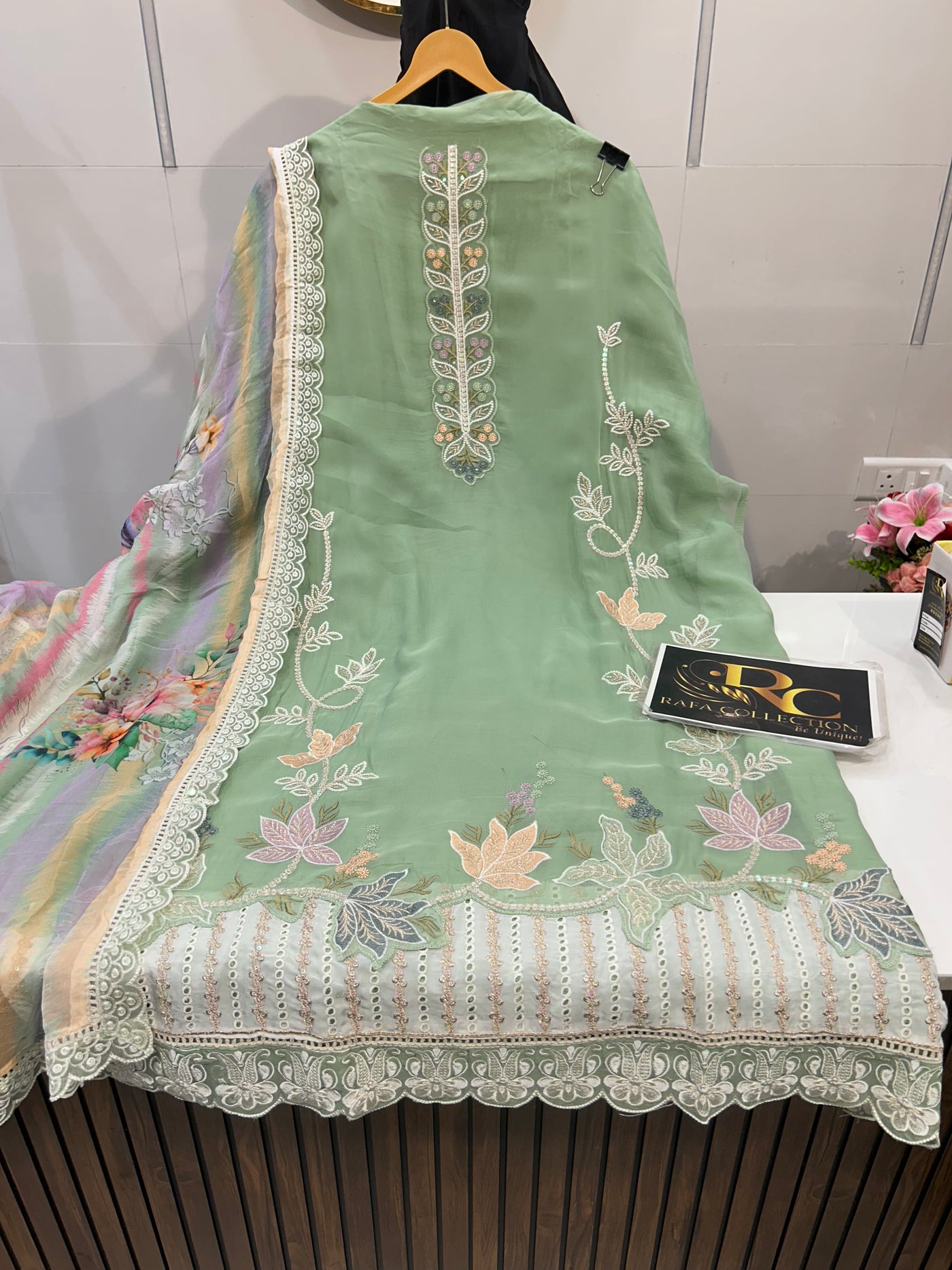 Organza Embroidered Suit 1977