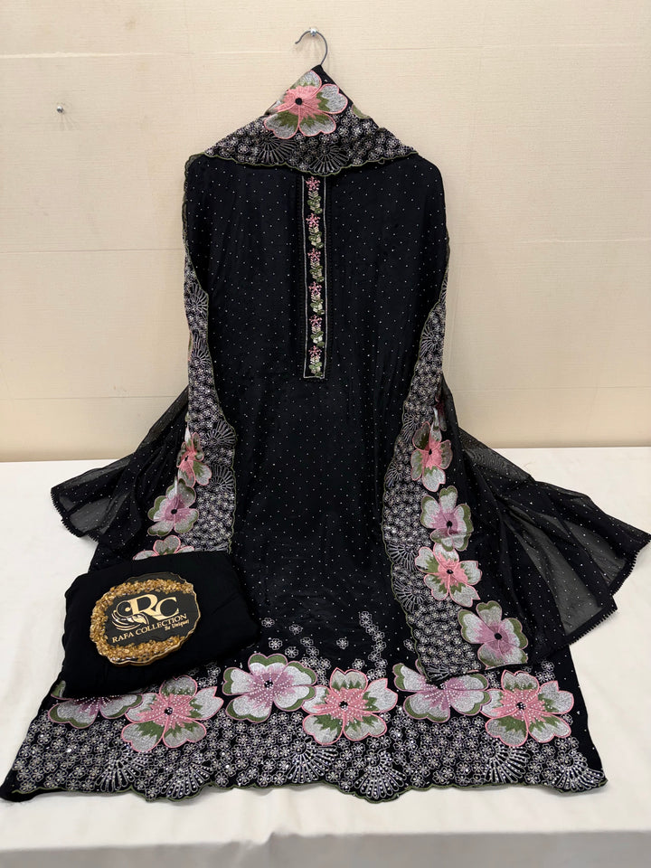 Organza unstitched Suit