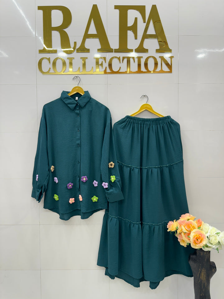 Imported crinkle skirt top